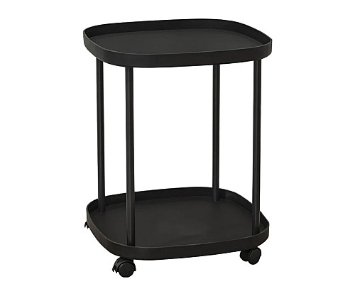 Tραπεζάκι με ροδάκια 2 επιπέδων  104-2black