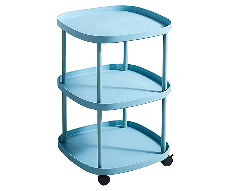 Tραπεζάκι με ροδάκια 3 επιπέδων  104-3blue