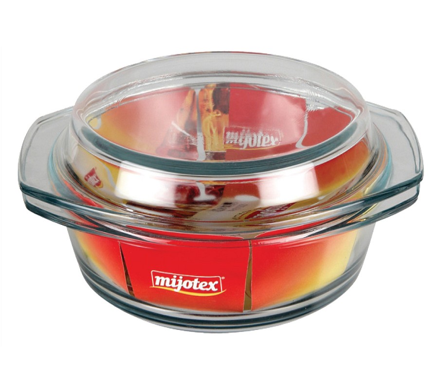 Γυάλινο Πυρίμαχο Σκεύος στρογγυλό με καπάκι 1,5lt  4125