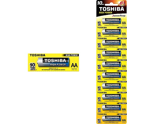 Μπαταρίες 10 τεμ. αλκαλική TOSHIBA   10ΧΑΑ
