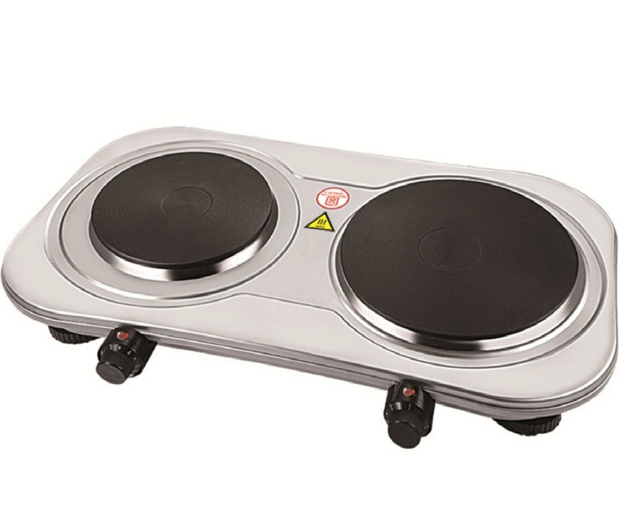 Εστία ηλεκτρική INOX 1000W+1500W   BM-200d-3s