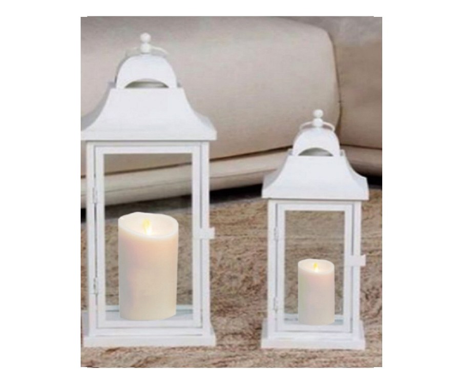 Φανάρι διακοσμητικό σετ 2 τεμαχίων  Β-1026 white