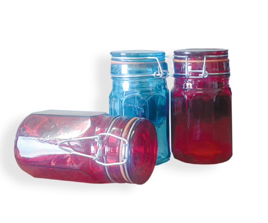 Δοχείο Γυάλινο αποθήκευσης αεροστεγή με κλιπς 120ml