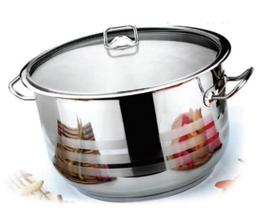 Κατσαρόλα INOX 18cm  GASTRO 2,0LT  με γυάλινο καπάκι