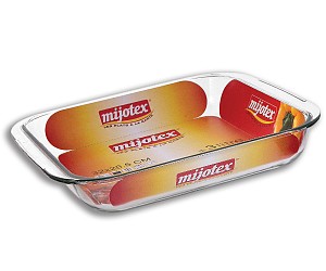 Γυάλινο Πυρίμαχο Σκεύος Ορθογώνιο 34x21x5.5cm   XY-0354