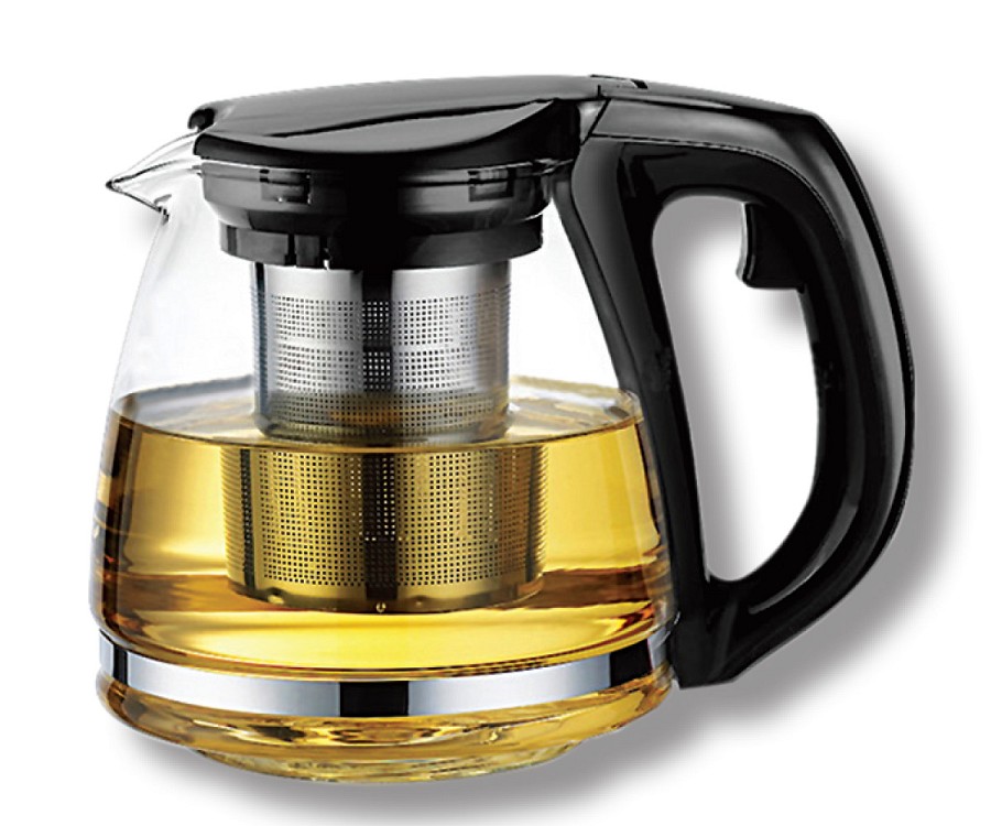 Τσαγιέρα γυάλινη με ανοξείδωτο φίλτρο 1000ml   166