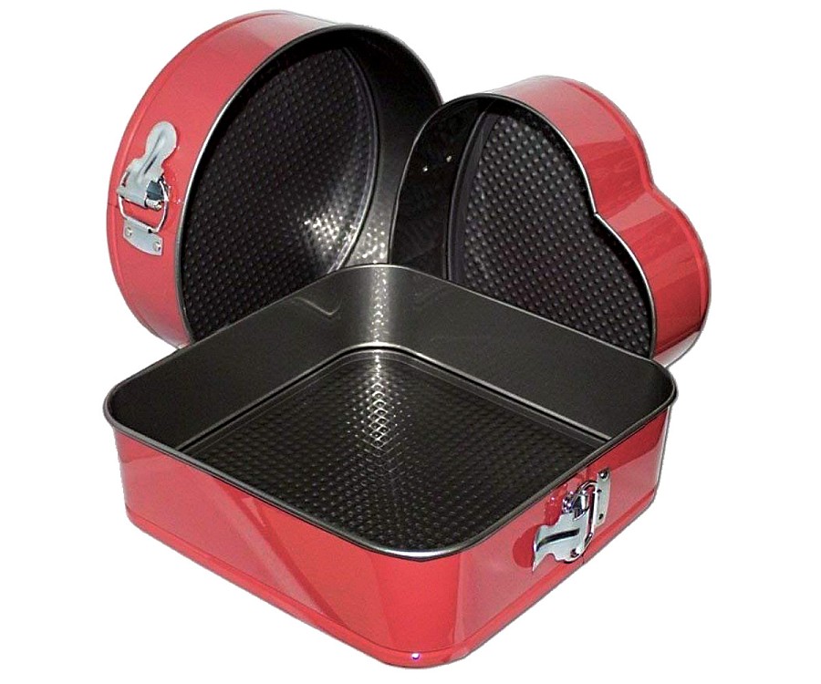 Σετ 3 φόρμες κέϊκ κόκκινες