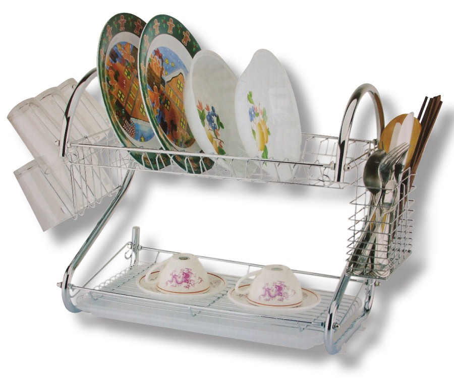 Πιατοθήκη Διόροφη Μεταλλική