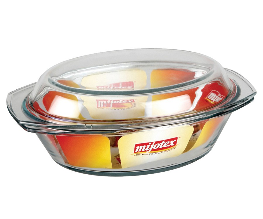 Γυάλινο πυρίμαχο σκεύος οβάλ με καπάκι 3,5lt    9163-35