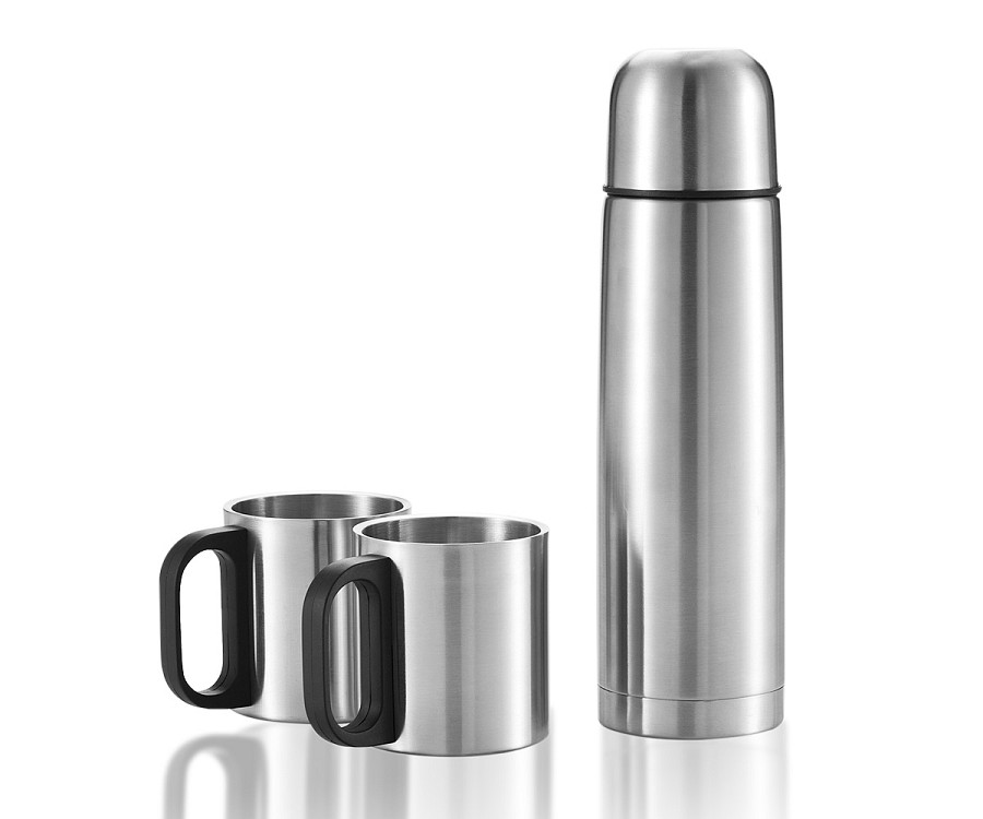 Θερμός inox 0.50lt + 2 κούπες inox