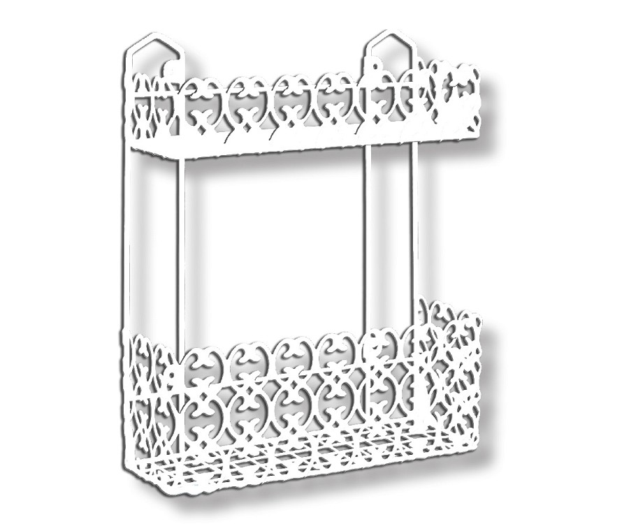 Εταζιέρα λευκή ίσια 2 επιπέδων  5005