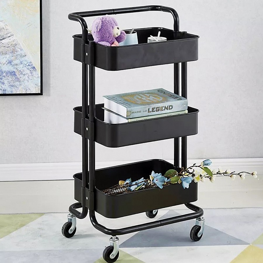 Τρόλευ  3 επιπέδων   001 black