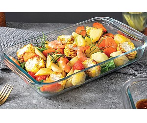 Γυάλινο Πυρίμαχο Σκεύος Ορθογώνιο 30x18x5cm    XY-0347