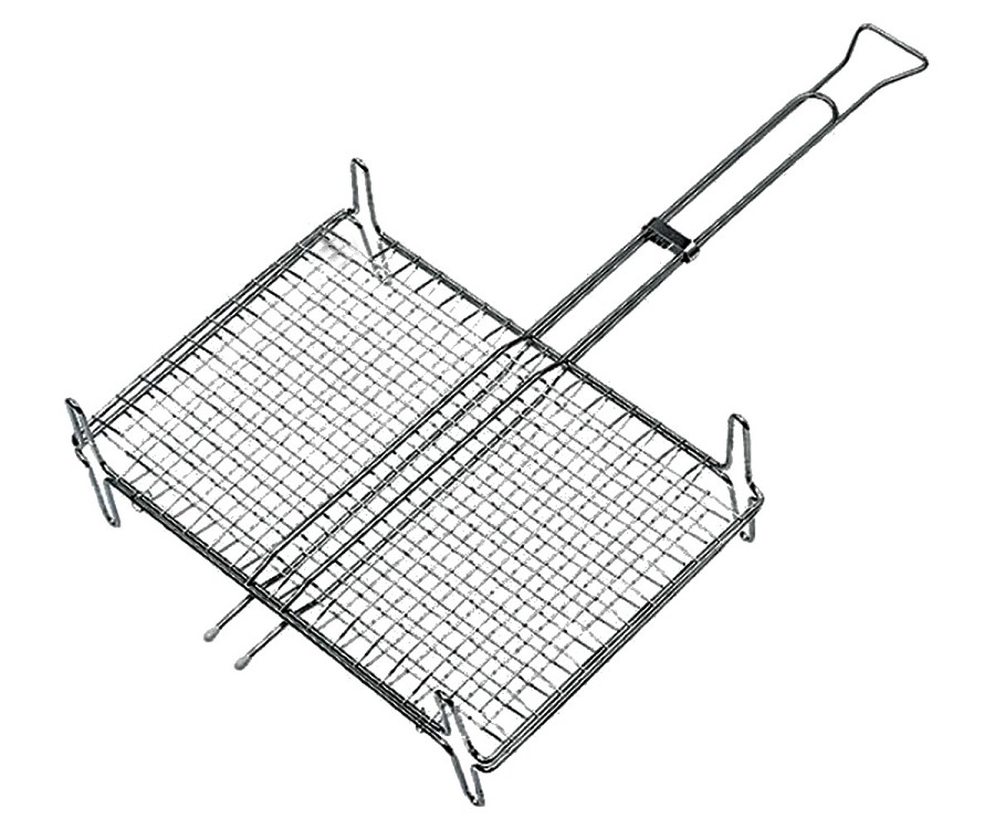 Σχάρα Χρωμίου Διπλή με Πόδια  44,5x36cm   10032